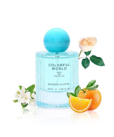 MINISOO Perfume for Women EDT Luxury Perfume with Long Lasting Fragrance for Everyday Wear Floral and Fruity Fresh Scent Colorful World Serie (Morden Chypre) 50ML