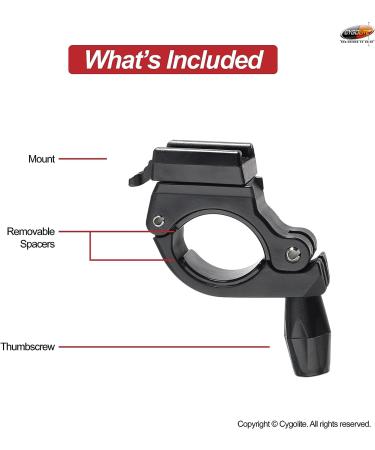 Cygolite Handlebar Mount for Ranger, Metro, and Streak Series Lights | Fits 22-32mm Diameter Bars | Genuine Cygolite Accessory - Buy Online on GoSupps.com