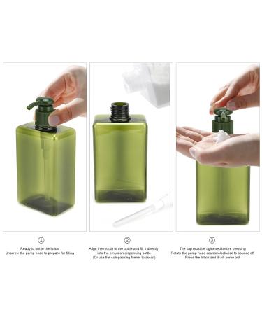 Travel Size Toiletries Leakproof 280ml Plastic Pump Bottles | 3Pcs Thickened Travel Bottles for Bathroom & Kitchen - Buy Online on GoSupps.com