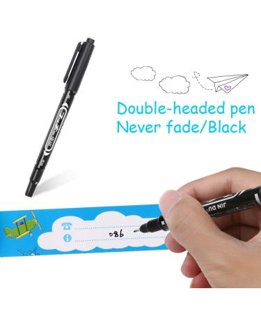 Vicloon Emergency Bracelet for Children - 12 PCS Waterproof ID Bracelet Set with Marker Pen | Reusable Name Bracelets for Boys Girls & Toddlers - Buy Online on GoSupps.com