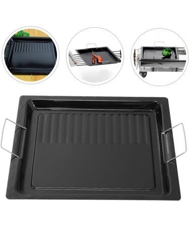 Milisten 1pc Grill Plate Iron Baking Plate Non- Stick Frying Plate Non-Stick Grilling Plate Outdoor Griddle Grill Portable Cooking Stove Nonstick Grilling Plate Dinner Plate Fried - Buy Online on GoSupps.com