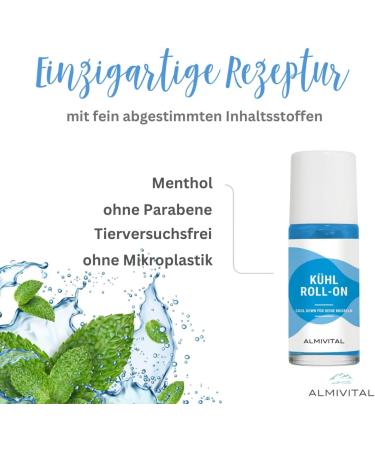 ALMIVITAL Lot de 2 roll-on emporter | Rafra chissement naturel pour les muscles etc. | Le menthol vivifiant assure un effet rafra chissant durable | Bienfaisant apr s le sport et l'activit  - Buy Online on GoSupps.com