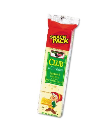 Sandwich Cracker, Club & Cheddar, 8 Cracker Snack Pack, 12/Box