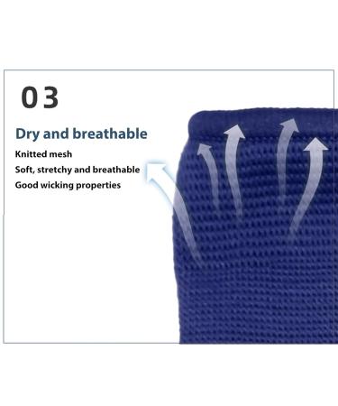 RiToEasysports Ankle Brace Socks - Compression Sleeve for Injury Recovery & Joint Pain Relief for Men & Women (Blue) | International Shipping Available - Buy Online on GoSupps.com