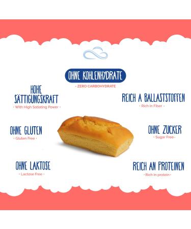 Nuvola Zero Plumcake - Zero Carb Lactose-Free Sugar-Free Gluten-Free Coconut Snack | High Fiber | 3 Pack | Made in Italy - Buy Online on GoSupps.com
