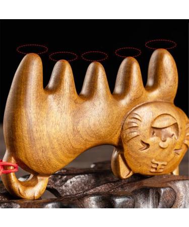 Buy Tiger Sandalwood Gua Sha Comb - 5-Finger Wide Tooth Massage Tool for Scalp & Body - Natural Acupressure Gift for Men & Women - International Shipping Available - Buy Online on GoSupps.com