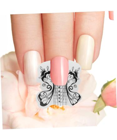 Housoutil 1roll Nail Paper Holder Acrylic Tip Extension Form Nail Extension Paper Sticker Nail Gel Acrylic Nail Paper Forms Nail Art Sticker Stickers Hardened Self-adhesive Tool French White White 10x7cm - Buy Online on GoSupps.com