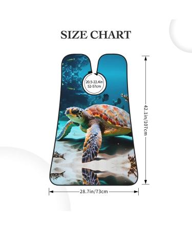 Sea Turtle Print Beard Bib Apron for Men - Beard Hair Catcher & Cape Cloth for Shaving & Trimming - Buy Online on GoSupps.com