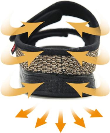 QDCZDQ Woman Diabetic Shoes Extra Wide Width Open Toe Sandals - Non-Slip Brown (Size 11 US/ 290 CM) - Buy Online on GoSupps.com