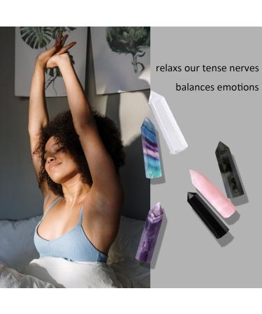 Buy Xiannvxi White Healing Crystals - 2 Inch Hexagonal Energy Therapy Stone Tower for Meditation and Wellness - Buy Online on GoSupps.com