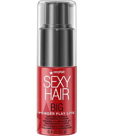 SexyHair Big Powder Play Volumizing & Texturizing Powder | Colorless on Hair | Fragrance Free | Instant Lift Powder Play Lite Styling Powder | 0.4 oz