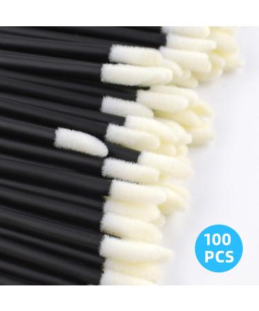 100 Pack Disposable Lip Brushes & Lip Gloss Applicators | Perfect Makeup Tool for Beauty Kits & Eyelash Extensions (Black - Buy Online on GoSupps.com