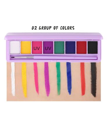 MEICOLY 2 Pack Water Activated Eyeliner Palette - Neon Face Paint & Graphic Eyeliner - UV Glow Fluorescent Body Paint - 16 Colors - Buy Online on GoSupps.com