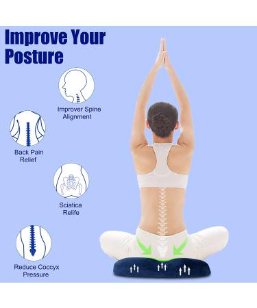 LITSPOT Donut Seat Cushion Pillow - Orthopedic Sitting Cushion for Hemorrhoid Tailbone Coccyx Sciatica Pain  Memory Foam Lifting Chair Pad for Office  Home  Train(Blue) - Buy Online on GoSupps.com