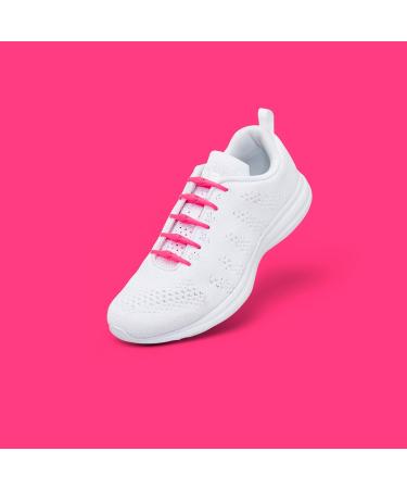 HICKIES Neon Pink Elastic Tie-Free Shoelaces 2.0 | No-Tie Comfort Fit | Shop Internationally - Buy Online on GoSupps.com