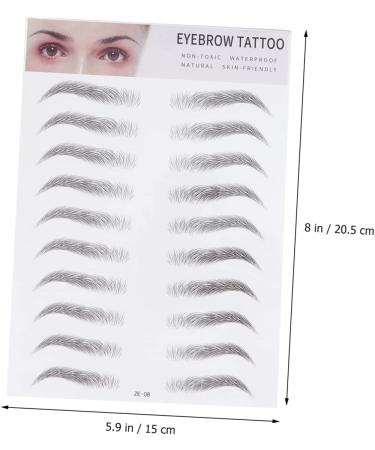 Didiseaon 6 Pcs 3d Eyebrow Stickers Hair Accessories Eyebrow Transfer Stickers Tool Eyebrow Trimming 6d ze008x3pcs Blackx3pcs - Buy Online on GoSupps.com