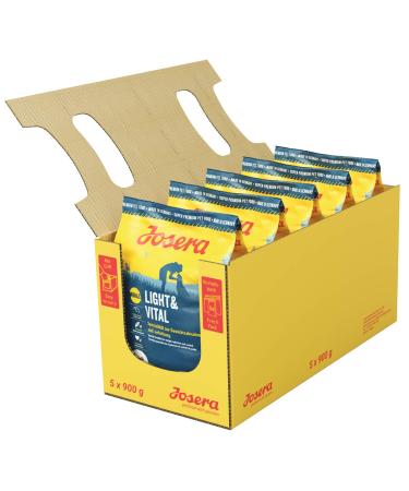 Josera Light & Vital (5 x 900 g) |Dog food with low fat contentSuper premium dry food for adult dogs |5 pack 900 g (5 Pack)