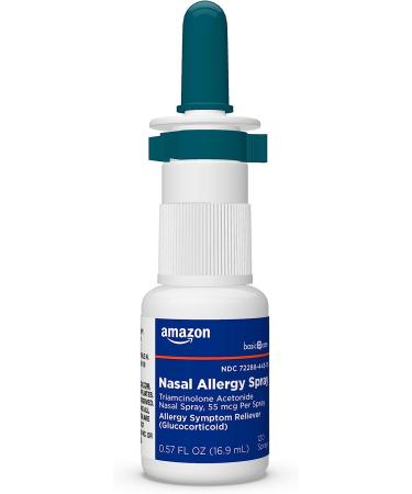 Amazon Basic Care 24 Hour Allergy Nasal Spray - Triamcinolone Acetonide 55 mcg - Non-Drowsy Allergy Medicine, 0.57 fl oz - Buy Online on GoSupps.com
