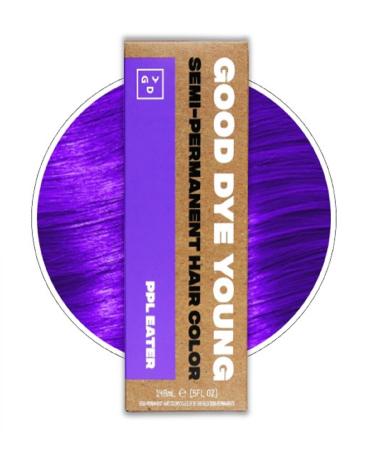 Good Dye Young Semi Permanent Purple Hair Dye (PPL Eater)   UV Protective Temporary Hair Color Lasts 15-24+ Washes   Conditioning Purple Hair Dye
