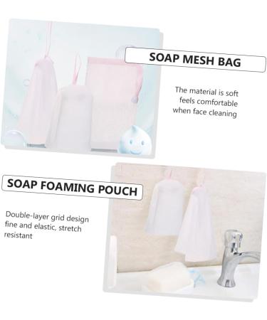 VINTORKY 6pcs Bubble Net Foaming Nets Soap Saver Pouch Travel Face Wash Foam Soap Foam Bag Double Layer Pe - Buy Online on GoSupps.com