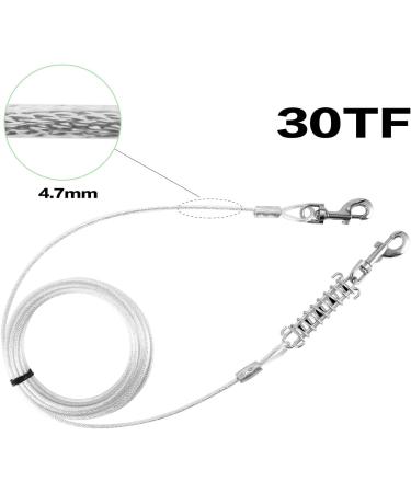 Snagle Paw 30ft Large Dog Leash - Heavy Duty Runner for Courtyards & Camping Up to 90lbs - Buy Online on GoSupps.com