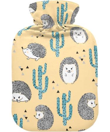 Naanle Cactus Hedgehog Heat Bottle | 2L Large Warm Water Bottle for Pain Relief | Hot & Cold Therapy | Ideal Bed & Hand Feet Warmer - Buy Online on GoSupps.com