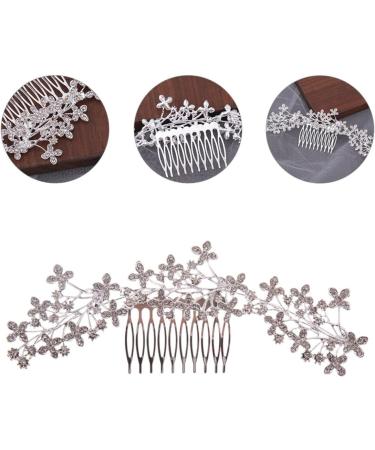minkissy Rhinestone Alloy Hair Comb Wedding Headpiece for Bride Hairpin Bride Headdress Bridal Headpieces for Wedding Bridal Hair Comb Bridal Hair Accessories European and American Decorate - Buy Online on GoSupps.com