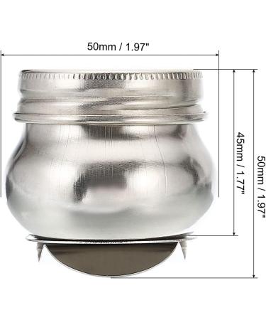Stainless Steel Patikil 2 x 2 Palette Cups with Lid for Oil Painting - Silver - Buy Online on GoSupps.com