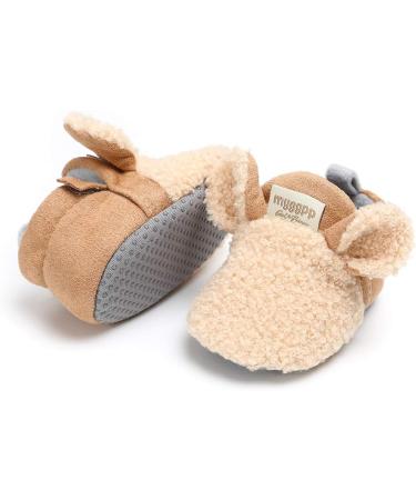 LACOFIA Baby Anti-Slip Soft Sole Winter Booties 6-12 Months Khaki - Buy Online on GoSupps.com