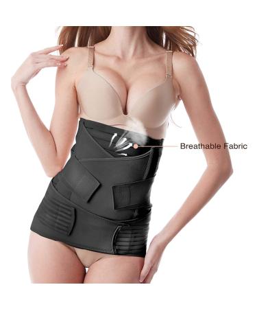 TIRAIN 3-in-1 Postpartum Belly Band | C-Section Recovery Belt XL Black - Buy Online on GoSupps.com