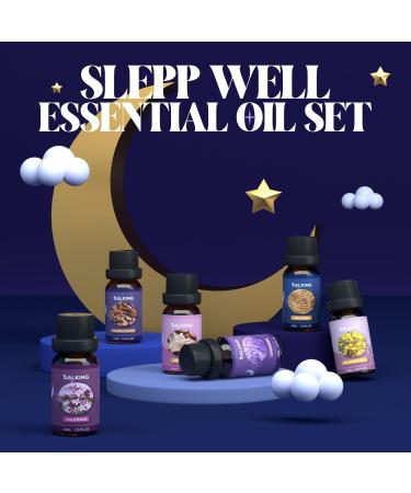 Lake Sleep Essential Oil Set Aromatherapy Gift with Vetiver Lavender & More (6x10 ml) - Pure Fragrance Oils for Diffusers & Humidifiers - Buy Online on GoSupps.com