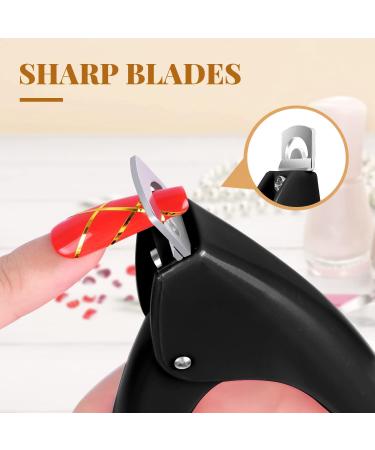 Nail Tip Cutter MORGLES - Professional Acrylic Nail Clippers for False, Fake, Gel, Artificial Nails - Manicure Tool in Black - Buy Online on GoSupps.com