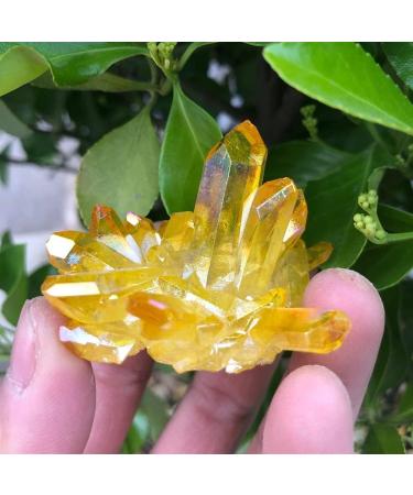 for 1pcs Orang Aura Quartz Crystal VUG Titanium Bismuth Silicon Cluster Rainbow PINGJIUYIN Crystal Cluster - Buy Online on GoSupps.com