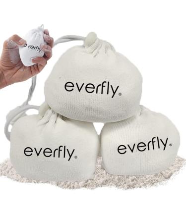 Everfly Chalkbag Crossfit - Magnesium Chalk Bouldering - 3 x 60 G - Chalk Bag Ball - Cold Balls Climbing Weightlow Tennis Padel Gym Pole Dance Grip - Boulder Magnesia Bag - Powder