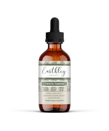 Earthley Wellness  Teeth Tamer  Natural Teething Relief  Soothes Drooling and Irritability due to Teething or Toothaches  Pure  Organic Ingredients  Essential Oil-Free and Alcohol-Free (1 oz)