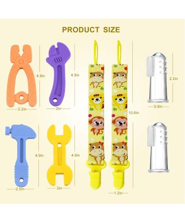 Silicone Teething Toys for Babies 0-12 Months | Baby Teethers to Soothe Sore Gums | Chew Toys for Baby Boys - Buy Online on GoSupps.com