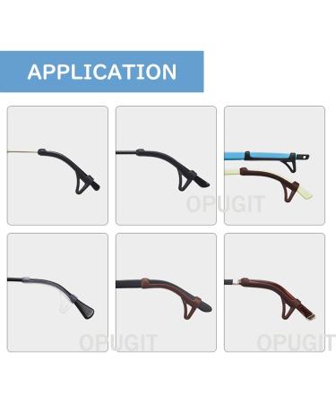 Opugit 6 Pair Anti-Slip Silicone Covers for Glasses | Comfort Sports Eyewear | Black/White | International Shipping - Buy Online on GoSupps.com