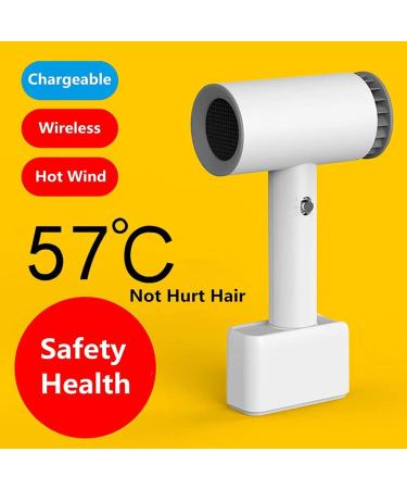 Cordless Hair Dryer Battery Operated Hair Dryer Rechargeable Portable Hairdryer Lightweight Blow Dryer with Hot & Cold Wind for Indoor Outdoor Camping - Buy Online on GoSupps.com