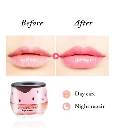Honey & Strawberry Lip Care Set - Exfoliating Lip Masks for Dry Lips, Moisturizing Balm with Brush, Anti-Wrinkle Formula for Aging Lips - Buy Online on GoSupps.com