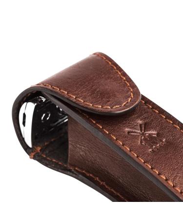 M hle Travel Case for Traditional Razors - Black Real Leather Travel Bag - Premium Florentine Leather Work - Buy Online on GoSupps.com