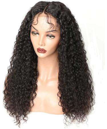 Kashyk Long Loose Black Curly Glueless Lace Front Wig | 24-Inch Heat Resistant Synthetic Hair for Women - Buy Online on GoSupps.com