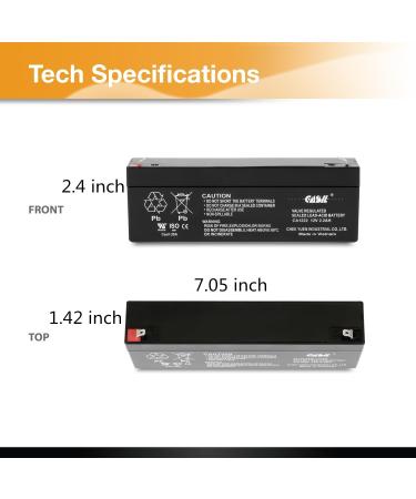Casil CA1223 12V 2.3AH Battery - Compatible with DR Trimmer & DSC Alexor | Rechargeable AGM SLA Battery Replacement - Buy Online on GoSupps.com