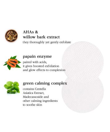 Nooni Daily Turnover Peel Pads - 80 Count | Glycolic Acid Exfoliating Toner with AHA and Centella Asiatica - Buy Online on GoSupps.com