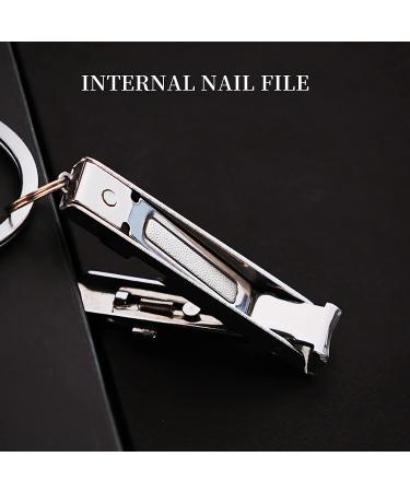 Portable Ultra-Thin Nail Clippers Keychain - Stainless Steel Mini Foldable Cutter for Travel & Outdoors - Buy Online on GoSupps.com