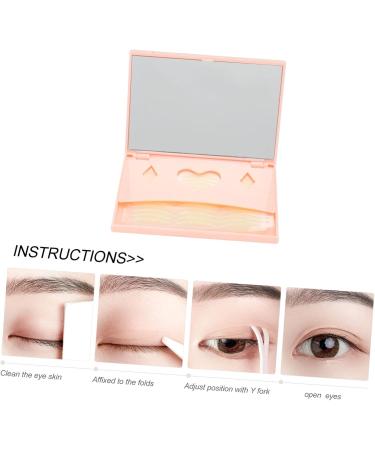 FRCOLOR 240 Pairs Glue Tape Eyelid Tape with Mirror Eyelid Tape and Mirror Double Eyelid Sticker Boxed Tool 1 count (Pack of 1) Pink - Buy Online on GoSupps.com