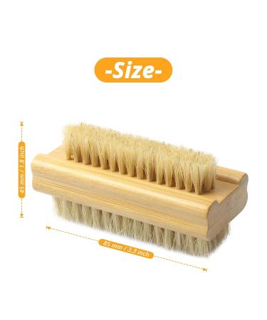 YEEPSYS Bamboo Fingernail Scrub Brush - Dual-sided Hand Tool for Nail Cleaning and Grooming - Buy Online on GoSupps.com
