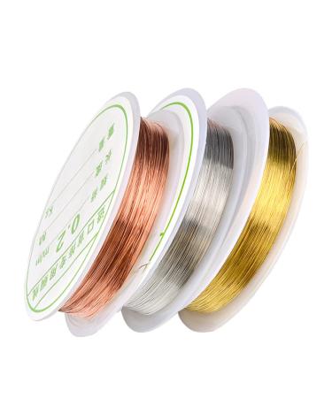 Healeved 2pcs Copper Wire Jewelry Beading Wire Diy Jewelry Nail Art Decoration Wire Jewelry Wire Copper Beading Wire Nail Art Wire Metal Bracelet Wire Nail Accessories Acrylic Nail Manicure - Buy Online on GoSupps.com