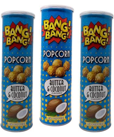 Air-Popped Popcorn 85g | Pack of 3 - Variety Flavours - Snacks with Non-GMO Popcorn Kernels Gluten-Free High Fibre Oil-Free (Butter & Coconut) - Buy Online on GoSupps.com
