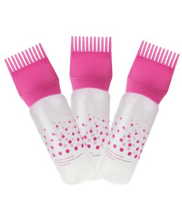 minkissy Lot De 3 Bouteilles Applicatrices Peigne Racines 150 Ml Rose Pour Coloration Capillaire Professionnelle Et Application Pr cise