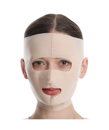 Chin Lifter for Double Chin Reusable Full Face Lift Breathable Face Sculpting Strap Double Chin Reducer Tool for Firming Tightening Skin Pink